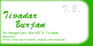 tivadar burjan business card